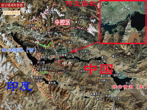 资料图：班公湖地形图