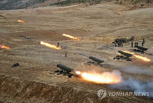 韩朝海上炮击险爆空战20余架战机空中对峙（图）