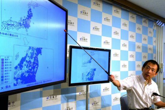 7月12日，日本福岛爆发6.8级地震 核电站无异常至少3人受伤 资料图