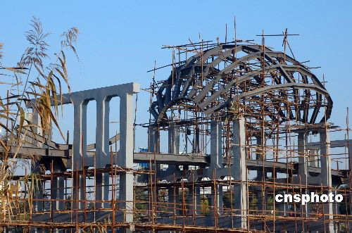 组图:南北地理分界标志在江苏淮安再开工