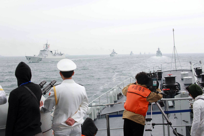新中国60年海上阅兵开始