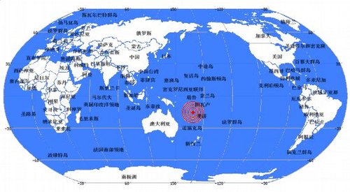 瓦努阿图附近海域发生6.2级地震