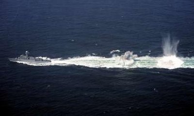 韩国在朝鲜半岛西部海域单独举行反潜军演(图)