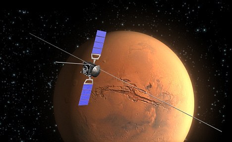 该轨道器的火星亚表面及电离层声高级声雷达扫描了火星地下结构，发现可能是在远古海洋里形成的沉积物