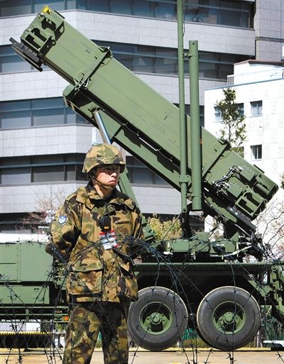 日本爱国者3陆基反导导弹。它也被部署拦截朝火箭。