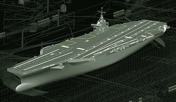 美国海军即将开始建造第二艘新型福特级航母