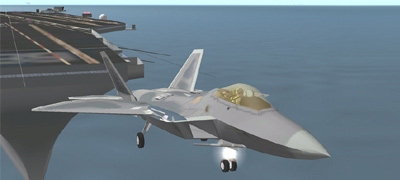 海军版本F-22N战机从航母上弹射起飞设想图