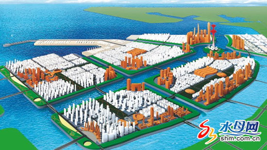 龙口开建国内最大人工岛群 构建海上城市(图)