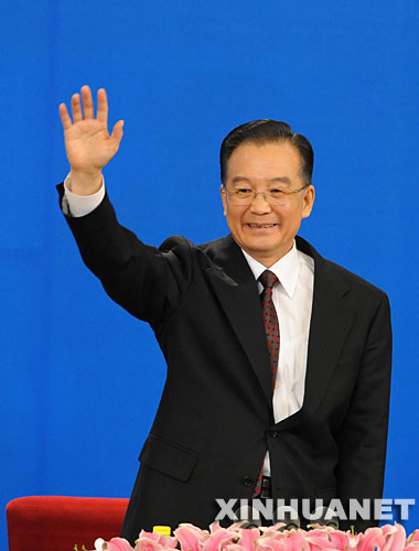 温家宝总理中外记者