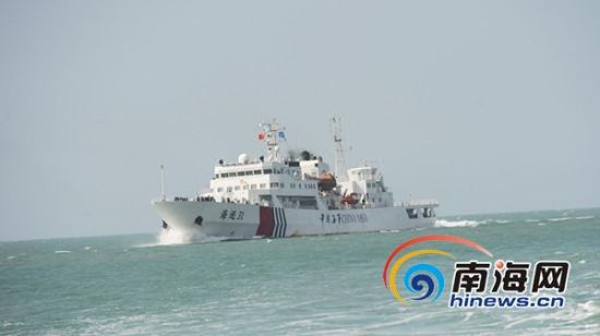我国海事巡逻船旗舰巡航洋浦儋州临高水域