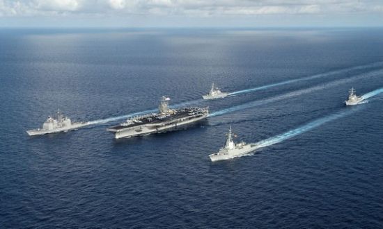 资料图：美国海军航母编队。