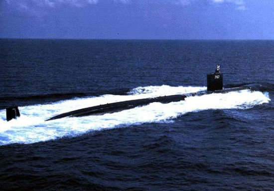 美国海军“洛杉矶”级攻击核潜艇“汉普顿”号（SSN-767） 资料图片