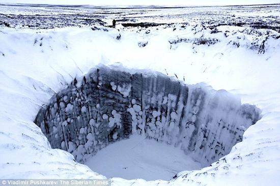过去的一年半中，人们在西伯利亚的偏远地区发现了十几个新形成的巨坑。在科学家发出警报之后，人们对这些巨坑展开了细致的研究。俄罗斯科学家更是在夏天花费了数月时间，对西伯利亚亚马尔地区出现的巨坑进行了研究。