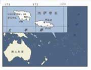 西萨摩亚地理位置示意图
