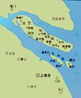 崇明岛地理位置示意图