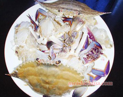 海螃蟹炒年糕详细做法·美食中国图片-meishichina.com