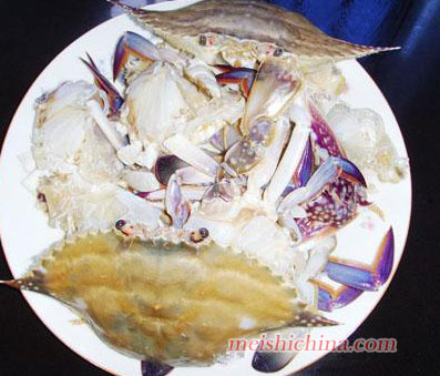 海螃蟹炒年糕详细做法·美食中国图片-meishichina.com