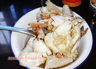 海螃蟹炒年糕详细做法·美食中国图片-meishichina.com