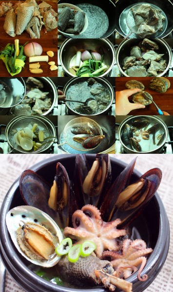 韩式海鲜乌鸡汤