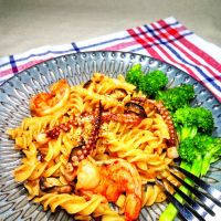 茄汁海鲜意面