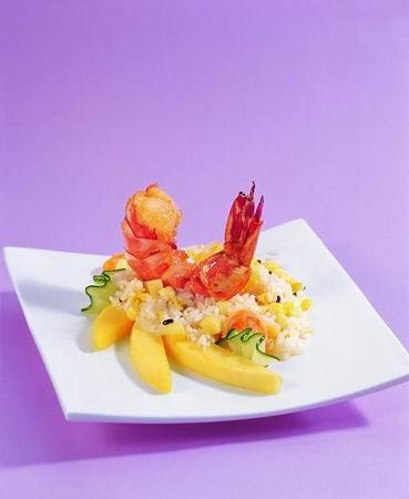 木瓜海鲜炒饭的菜谱图片