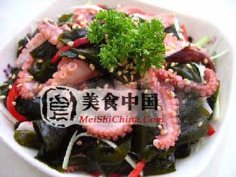美食中国图片 - 醋拌章鱼海带芽 