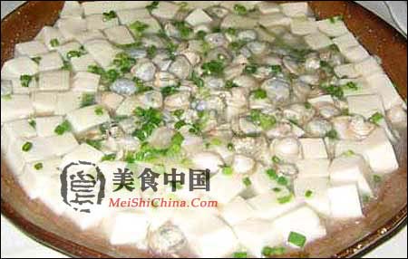 美食中国美食图片·美食厨房·热菜菜谱·花蛤豆腐 - meishichina.com