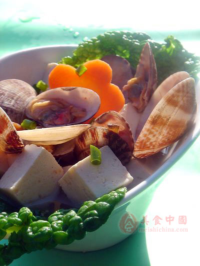海产品帮老公早日做爸爸--------文蛤豆腐汤