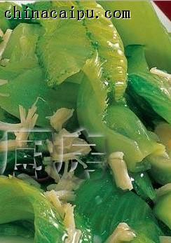 干贝扒盖菜的做法