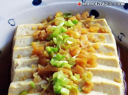 清蒸干贝豆腐[图]菜谱的做法图片