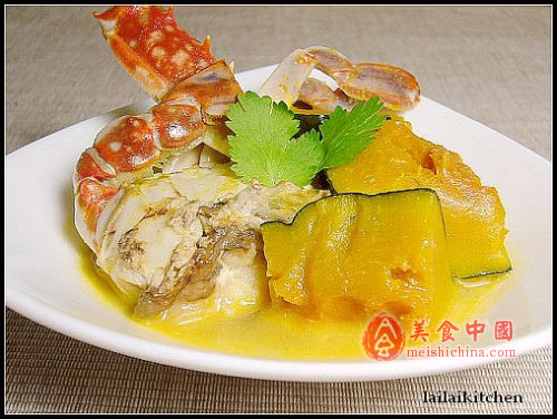 梭子蟹炖南瓜 