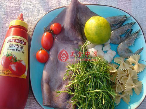 海鲜蝴蝶面沙拉