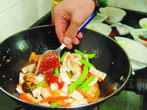 韩式泡菜炒鱿鱼