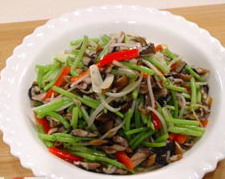 蒿杆炒鳝丝