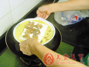 美味虾仁豆腐蒸蛋
