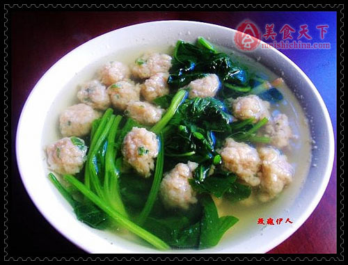 菠菜虾丸汤