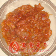 北极虾番茄肉酱批萨