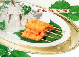 椰蓉鲜贝串的做法