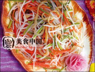 美食中国美食图片·美食厨房·热菜菜谱·蜇皮炒豆芽 - meishichina.com