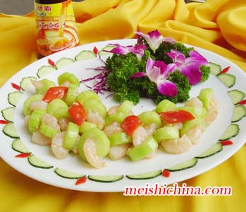 翡翠鲜虾仁的做法·美食中国图片-meishichina.com