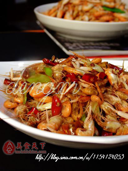 白灼小甲虾、油爆小甲虾