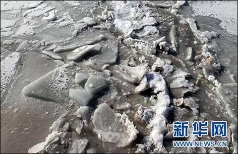 受大幅降温影响 辽东湾海冰面积激增