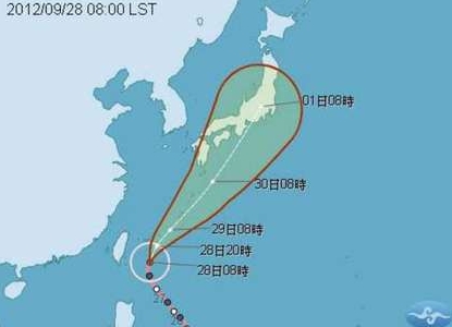 “杰拉华”路径预测图。图片来源：台湾媒体