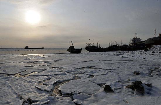 [新闻直击]30年最严重海冰冻结山东沿海