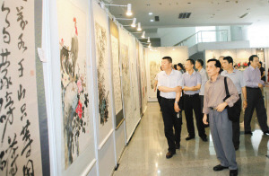 深港澳台企业书画摄影展开幕(图)