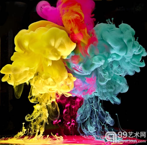 英国摄影师Mark Mawson创意摄影：荧光水墨1