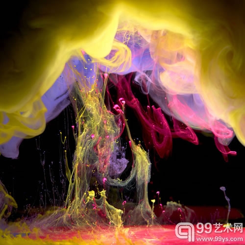 英国摄影师Mark Mawson创意摄影：荧光水墨1