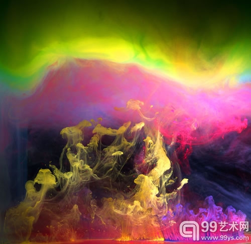 英国摄影师Mark Mawson创意摄影：荧光水墨1