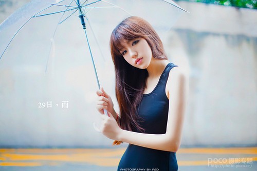 教你拍出雨景清新色调人像