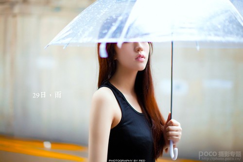 教你拍出雨景清新色调人像